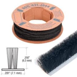 CRL W125C .250'' (6.3 mm) Storefront Door Pile Weatherstrip - 100