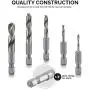 NEIKO 11402A Stubby Drill Bit Set for Metal, 5 Piece | 1/4 Inch Quick Change Hex Shank | M2 HSS Steel NEIKO 11402A Stubby Drill Bit Set for Metal, 5 Piece | 1/4 Inch Quick Change Hex Shank | M2 HSS Steel