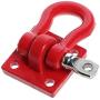 ShareGoo Metal Climbing Trailer Tow Hook Hooks Buckle Winch Shackles Accessory for 1/10 Scale RC Crawler Truck D90 SCX-10 Climbing Car,Red
