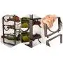 YCOCO Copper 3 Tier Countertop Wine Rack,Wine Cabinet Counter Wine Rack Holder and Storage,Can Hold 12 Bottles,Stackable Space Saver Wine Rack for Champagne and Red Wines