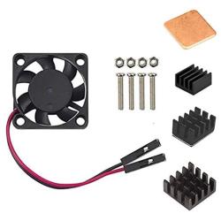 Easycargo Raspberry Pi 4 Heatsink Fan Kit for Cooling Raspberry Pi 4B, Raspberry Pi 3 (Black 1 Pack)