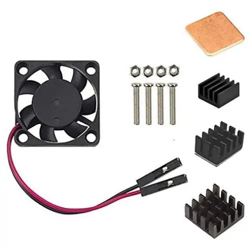 Easycargo Raspberry Pi 4 Heatsink Fan Kit for Cooling Raspberry Pi 4B, Raspberry Pi 3 (Black 1 Pack)