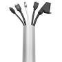 D-Line TV Cable Raceway On-Wall Cord Cover Grey, 39 Inch Large Channel to Hide and Conceal Cords, Cables, or Wires - Cable Management - 2 inch (W) x 1 inch (H)