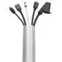 D-Line TV Cable Raceway On-Wall Cord Cover Grey, 39 Inch Large Channel to Hide and Conceal Cords, Cables, or Wires - Cable Management - 2 inch (W) x 1 inch (H)