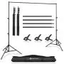 Yesker Photo Video Studio 10ft Adjustable Backdrop Stand, Background Support System Kit with Carry Bag for Photography Studio Parties Wedding Yesker Photo Video Studio 10ft Adjustable Backdrop Stand, Background Support System Kit with Carry Bag for Photography Studio Parties Wedding