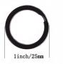 Shapenty 100PCS Black Metal Key Rings Bulk Flat Split Key Chain Part Connector Keyring Clip Keychain Clasp Holder for DIY Craft Project and Home Car Keys Organization (Black, 1 Inch/25mm)