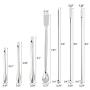 obmwang 14 Pack Stainless Steel Lab Spatula Micro Scoop/Spoon Reagent Laboratory Sampling Spoon Mixing Spatula