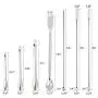 obmwang 14 Pack Stainless Steel Lab Spatula Micro Scoop/Spoon Reagent Laboratory Sampling Spoon Mixing Spatula