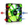 CONISY 120mm PC Case Cooling Fan Super Silent Computer LED High Airflow Cooler Fans - Green (2 Pack)