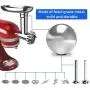 X Home Meat Grinder Attachment Compatible with Kitchenaid Stand Mixer, Durable Metal Food Grinder Attachment with 2 Sausages Stuffing Tubes, 3 Grinding Blades, 4 Grinding Plates, Not Dishwasher Safe X Home Meat Grinder Attachment Compatible with Kitchenaid Stand Mixer, Durable Metal Food Grinder Attachment with 2 Sausages Stuffing Tubes, 3 Grinding Blades, 4 Grinding Plates, Not Dishwasher Safe