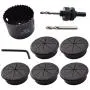 2-3/8 Inch Desk Grommet and Hole Saw Kit, OZXNO 5-Pack 60mm Flexible Desk Wire Cord Hole Cover with Matching Holesaw Drill Bits for Cable Organizer Wiring Management and Protection 2-3/8 Inch Desk Grommet and Hole Saw Kit, OZXNO 5-Pack 60mm Flexible Desk Wire Cord Hole Cover with Matching Holesaw Drill Bits for Cable Organizer Wiring Management and Protection