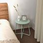 Small Metal Side Table, Outdoor Patio Side Table Round Coffee Table for Porch, Yard, Balcony, Garden (Mint Green)
