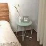 Small Metal Side Table, Outdoor Patio Side Table Round Coffee Table for Porch, Yard, Balcony, Garden (Mint Green)