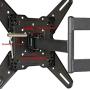 VideoSecu ML531BE2 TV Wall Mount kit with Free Magnetic Stud Finder and HDMI Cable for Most 26-55 TV and New LED TV up to 60 inch VESA 400x400 Full Motion with 20 inch Articulating Arm WT8