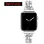 Secbolt Bling Bands Compatible Apple Watch Band 42mm 44mm Women iWatch Series 6 5 4 3 2 1 SE, Dressy Jewelry Metal Wristband Strap Diamond Rhinestone, Silver