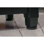 Keter Unity XL Portable Outdoor Table and Storage Cabinet with Hooks for Grill Accessories-Stainless Steel Top for Patio Kitchen Island or Bar Cart, Dark Grey
