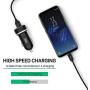 YOSH Car Charger 24W Dual Ports USB Car Charger Adapter Fast Charging Compatible with iPhone 11 Pro Max XR XS X 8 7 Plus, Galaxy S20 S10 Note, LG, iPad Pro/Air 2/Mini, Moto, Pixel and More