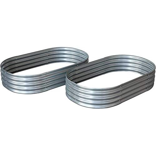 Raised Garden Bed 2-Pack Metal Elevated Planter for Vegetable Flower Herb (5 ft.) Raised Garden Bed 2-Pack Metal Elevated Planter for Vegetable Flower Herb (5 ft.)