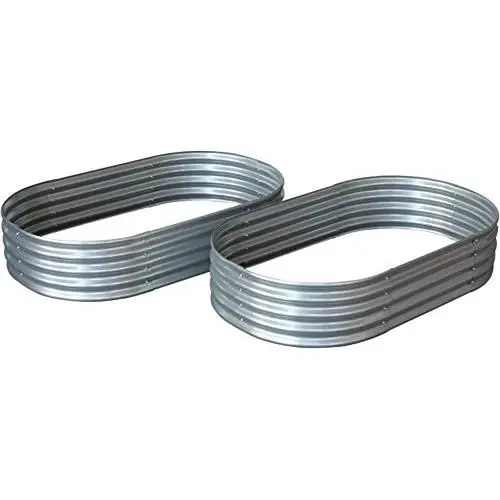 Raised Garden Bed 2-Pack Metal Elevated Planter for Vegetable Flower Herb (5 ft.)