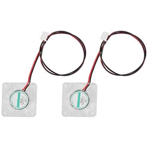 2-Pack 3D Printer Fan, 30 x 30mm / 1.2 x 1.2inch 3010 Brushless Cooling Fan, Transparent LED Light Cooling Fan for V6 Hotend (12V)