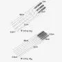 DONGXIUB Grilling Stainless Steel Needles Barbecue Forks Roasting Sticks BBQ Forks and U Shape Metal Shish Kebab Skewers with Wooden Handle 7 Piece Set DONGXIUB Grilling Stainless Steel Needles Barbecue Forks Roasting Sticks BBQ Forks and U Shape Metal Shish Kebab Skewers with Wooden Handle 7 Piece Set
