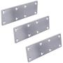 Hyever 3 Pieces Flat Straight Brace Bracket Steel Metal Mending Fixing Plate,Brushed Finish 5.4'' × 1.9'' × 0.08''
