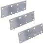 Hyever 3 Pieces Flat Straight Brace Bracket Steel Metal Mending Fixing Plate,Brushed Finish 5.4'' × 1.9'' × 0.08'' Hyever 3 Pieces Flat Straight Brace Bracket Steel Metal Mending Fixing Plate,Brushed Finish 5.4'' × 1.9'' × 0.08''