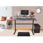 Stand Steady Tranzendesk 55 in Standing Desk with Clamp On Shelf | Crank Height Adjustable Stand Up Workstation with Attachable Monitor Riser | Holds 3 Monitors & Adds Desk Space (55 in/Black)