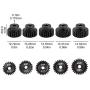 kingsea 5pcs Metal Steel 48P Pinion Gear 3.175mm Shaft 22T 23T 24T 25T 26T Pitch Gears with Screwdriver 1/10 RC Brushless Brush Motor RC Upgrade Part