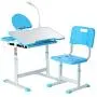 Height Adjustable Kids Desk and Chair Set,Children School Study Table with Tilt Desktop,Bookstand,Pull Out Drawer Storage,Pencil Case and Metal Hook for Boys Girls,Artist Desk for Kids (Blue) Height Adjustable Kids Desk and Chair Set,Children School Study Table with Tilt Desktop,Bookstand,Pull Out Drawer Storage,Pencil Case and Metal Hook for Boys Girls,Artist Desk for Kids (Blue)