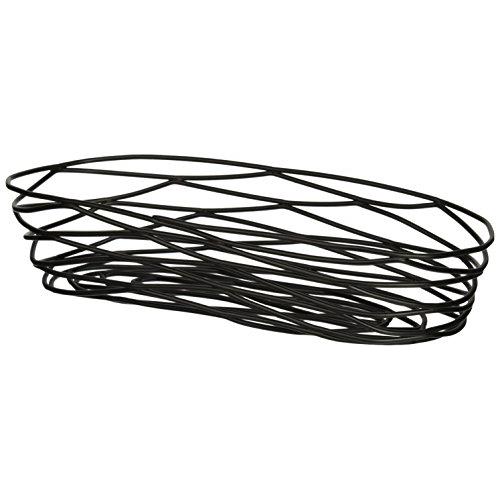 TableCraft Products BK11709 Basket, Oblong, 9'' x 4'' x 2'', Black Metal