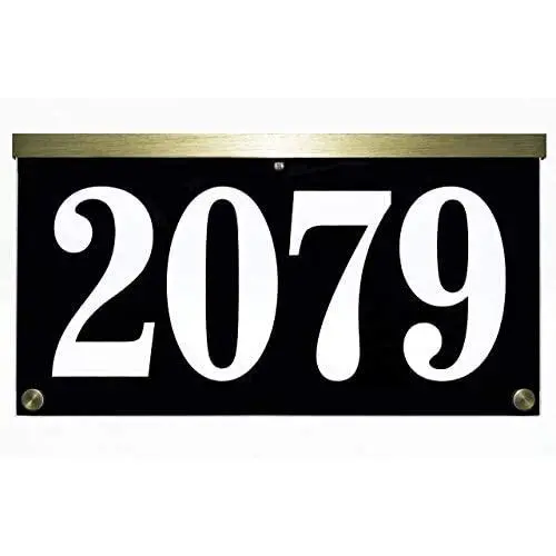 12X6.5&/12X8& Custom House Numbers Address Sign Address Plaque Lighted with LED - Laser Engraved On Acrylic Sign Aluminum Lamp Holder 12X6.5&/12X8& Custom House Numbers Address Sign Address Plaque Lighted with LED - Laser Engraved On Acrylic Sign Aluminum Lamp Holder