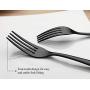 Black Silverware Set, Flatware Set 20 Piece Stainless Steel Cutlery Mirror Polished Utensil Tableware Sets, Include Knife Fork Spoon for Kitchen Service for 4