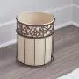 iDesign Vine Metal and Plastic Wastebasket Trash Can Garbage Can for Bathroom, Bedroom, Home Office, Kitchen, Patio, Dorm, College, Vanilla Tan and Bronze iDesign Vine Metal and Plastic Wastebasket Trash Can Garbage Can for Bathroom, Bedroom, Home Office, Kitchen, Patio, Dorm, College, Vanilla Tan and Bronze