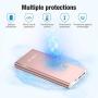 POWERADD Pilot 4GS 12000mAh 8-Pin Input Portable Charger External Battery Pack with 3A High-Speed Output Compatible with iPhone, iPad, iPod and More - Rose Gold (8 Pin Cable Include)
