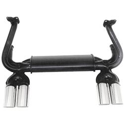 4 Tip GT Exhaust, For Type 1 VW Engines, Raw, Compatible with Dune Buggy