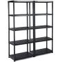 Giantex 2 Pieces 5-Tier Ventilated Shelving Storage Rack, Free Standing Multi-Use Shelf Unit, No Tools Required, 28“L X 15”W X 67“H