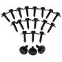 Mtsooning 20 Pcs/Set Universal Car Auto 4.8x19mm Self-Tapping Screws Captive Loose Washer 8mm Hex Head Black Hot C45