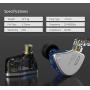 CCA CA4 in Ear Metal Earphones Zinc Alloy Cover + Imported Resin Cavity + Aluminum Alloy with Detachable Cable, 1BA + 1DD for Smartphones and Digital Audio Players（Blue with mic）