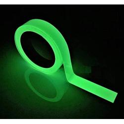 Glow in The Dark Tape - Luminous Photoluminescent/Luminescent Emergency Roll Safety Egress Markers Stairs, Walls, Steps, Exit Sign. Glowing Pro Theatre Stage Floor (16 ft X0.5 inch)