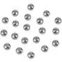 NBEADS 100 Pcs 8mm Metal Spacer Beads, 304 Stainless Steel Round Beads Smooth Rondelle Loose Beads for DIY Jewelry Making Findings NBEADS 100 Pcs 8mm Metal Spacer Beads, 304 Stainless Steel Round Beads Smooth Rondelle Loose Beads for DIY Jewelry Making Findings