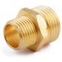 Litorange (6 Pack Industrial Metal Brass Garden Hose Threaded 3/4'' to 1/2'' NPT Fitting Connect, Green Thumb Quick Swivel Connector Adapter,Double Male Thread Size 3/4'' GHT x 1/2'' NPT
