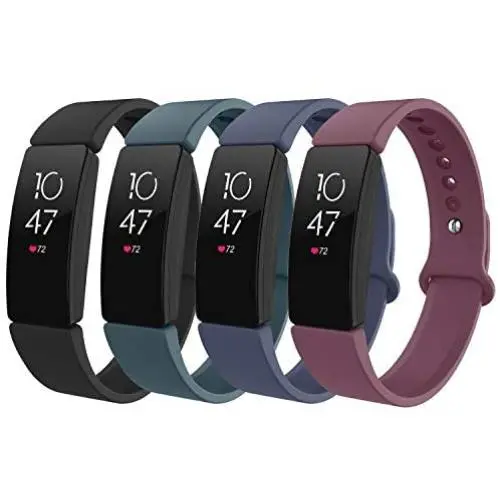 Recoppa Waterproof Bands Compatible with Fitbit Inspire HR/Fitbit Inspire/Fitbit Ace 2 Wristbands Soft Sports Straps for Women Men, Small, Large