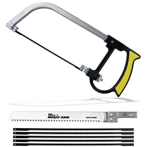 Magic Saw Universal Hand Saw Kit Toolbox of Multi Blades Set Works As Hacksaw Coping Bow Jab Rip Pruning Chain Handsaws A Cutter Suitable to Cut Wood PVC Pipes Glass
