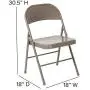 LIVING TRENDS 2 Pack Marvelius Double Braced Gray Metal Folding Chair