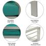 Kinsunny 4pcs Outdoor Patio Furniture Set Shore Aluminum Sectional Sofa Metal Conversation Set with Coffee Table