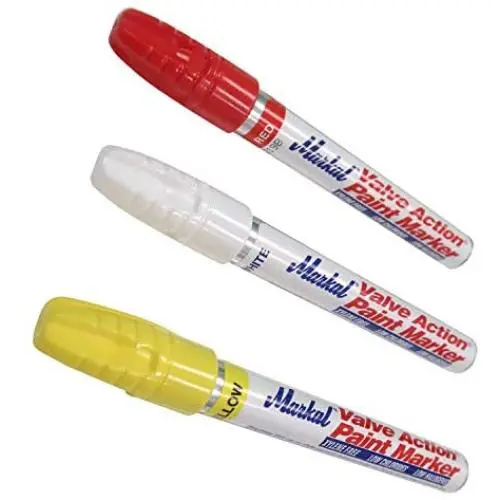 La-Co Markal Valve Action Paint Markers Red, White, Yellow Combo Pack La-Co Markal Valve Action Paint Markers Red, White, Yellow Combo Pack