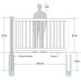 WamBam Traditional 4 by 7-Feet Premium Yard and Pool Vinyl Fence Panel with Post and Cap