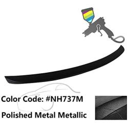 IKON MOTORSPORTS Trunk Spoiler Compatible With 2008-2012 Honda Accord Coupe 2-Door, Factory Style Painted #NH737M Polished Metal Metallic ABS Rear Wing