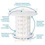 TubShroom The Revolutionary Tub Drain Protector Hair Catcher/Strainer/Snare, White